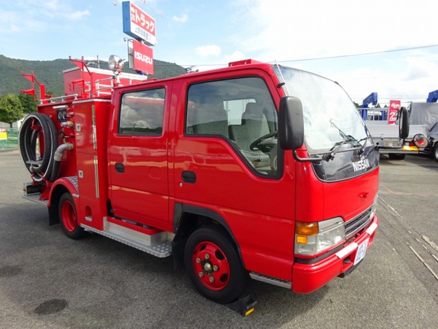 日産 アトラス 消防ポンプ車 トーハツ製 可搬式ポンプ 日本機械工業 B-2級 水槽付 900L積み