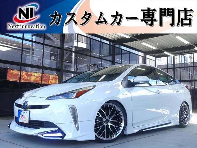 トヨタ プリウス 1.8 S 新品車高調/新品19AW/新品黒革調/Bluetooth 愛媛県