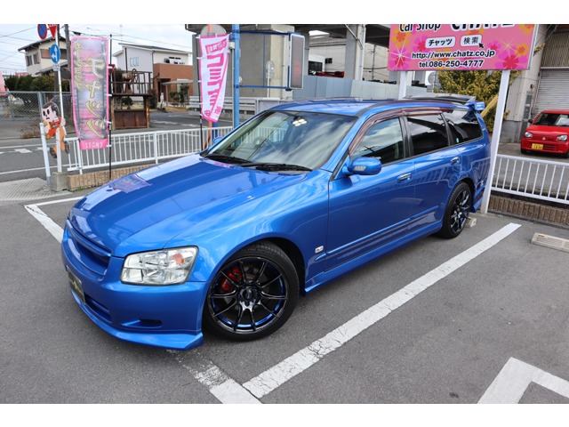 日産 ステージア 2.5 250RX 青全塗装 外品フルエアロ 岡山県
