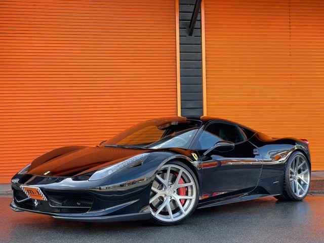 フェラーリ 458イタリア F1 DCT 正規D車黒本革SCarbonD-Zone+LED鍛造22AW