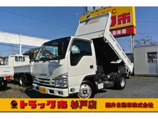 いすゞ エルフ 3t全低床強化ダンプ 塗装仕上済み ダンプピン 1年間走行距離無制限保証 埼玉県