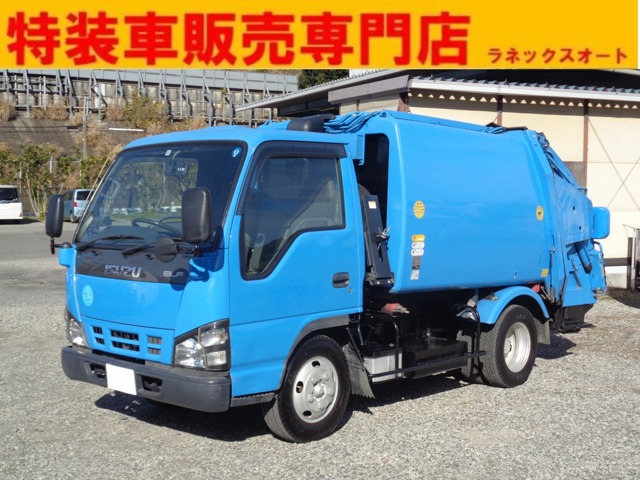 いすゞ エルフ 2t積 極東製プレスパッカー車4.2立米 4.8Lディーゼル フロア5速MT 神奈川県