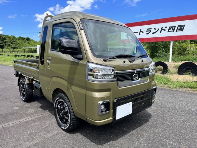 ダイハツ ハイゼットトラック 660 ジャンボ エクストラ 3方開 4WD リフトアップ 15インチアルミ ハードカーゴ 香川県