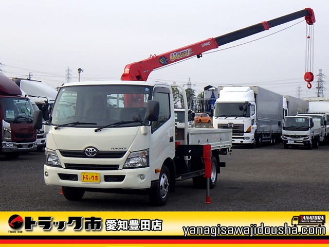 トヨタ トヨエース 2トン 3段クレーン 2.6t吊 ラジコン フックイン ワイド ロング ナビTV ETC 5MT 愛知県