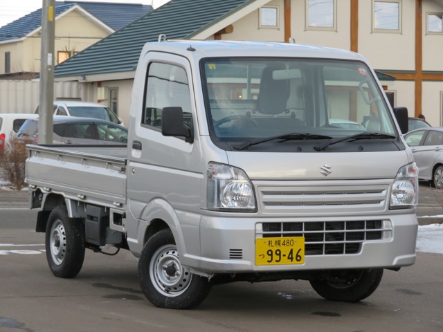 スズキ キャリイ 660 KCエアコン・パワステ 3方開 4WD MT・パワステ・エアコン・AM・FMラジオ 北海道