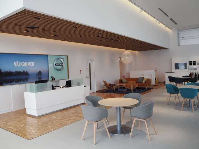 北欧デザインのショールームでゆっくりくつろげる空間です。