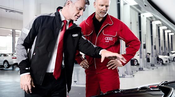 Audi 専門メカニックが１００項目にもおよぶ厳しい点検を実施。
