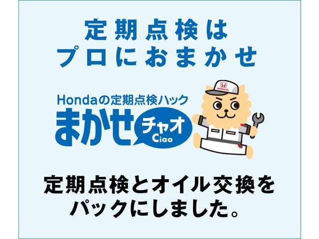 期間中、半年に1回ごとにHonda車を知り尽くしたプロが、定期点検とエンジンオイル交換を実施。